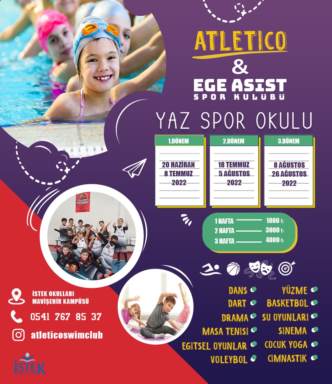 Atletico & Ege Asist yaz spor okulu başlıyor!